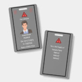Customized Company Employee ID Badge for lanyard Ausweis (Vorder- & Rückseite)