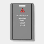 Customized Company Employee ID Badge for lanyard Ausweis (Rückseite)