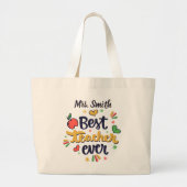 Customized Cotton Canvas Tote Bag for Teachers Jumbo Stoffbeutel (Vorne)