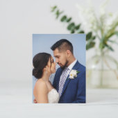 Customized Couple Wedding Photo Begleitkarte (Stehend Vorderseite)