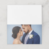 Customized Couple Wedding Photo Platzkarte (Außenseite Aufgefaltet)