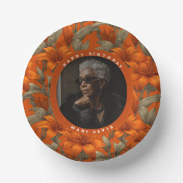 Customized Custom Lilies Flower Summer Party Pappteller