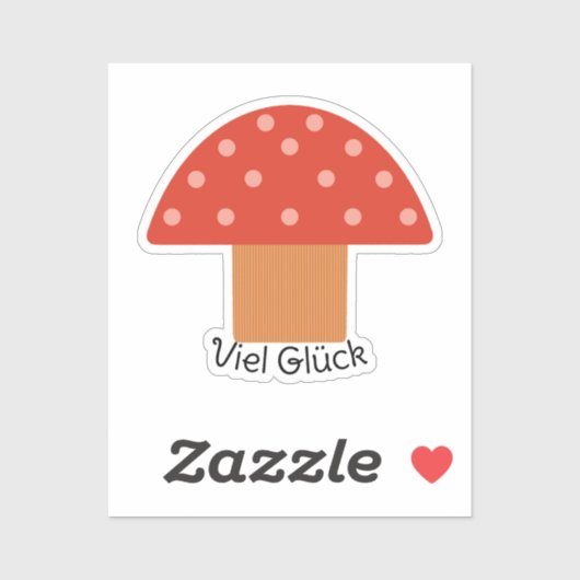 Customized Cute Red Mushroom Aufkleber (Blatt)