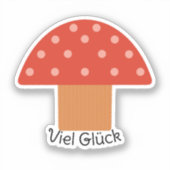 Customized Cute Red Mushroom Aufkleber (Vorderseite)