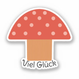Customized Cute Red Mushroom  Aufkleber
