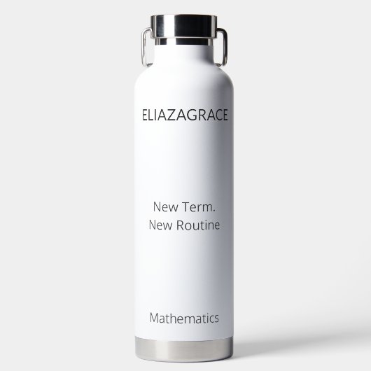 Customized DIY Classic Cute Funny Teacher Reset  Trinkflasche (Vorderseite)