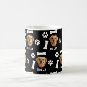 Customized Dog Pet Photo & Name Black Kaffeetasse (Mittel)