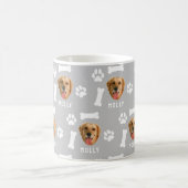 Customized Dog Pet Photo & Name Gray Kaffeetasse (Mittel)