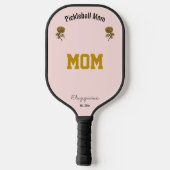 Customized Elegant Cute Pink Pickleball Mom Gift Pickleball Schläger (Rückseite)