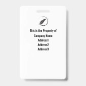 Customized Employee ID Badge Ausweis (Rückseite)