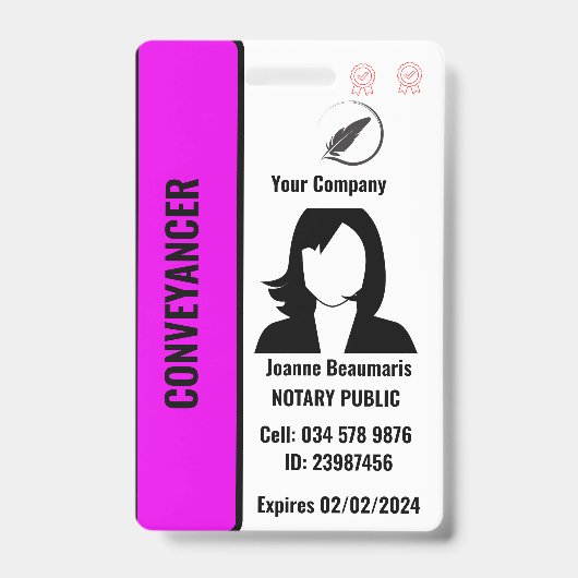 Customized Employee ID Badge Ausweis (Vorderseite)