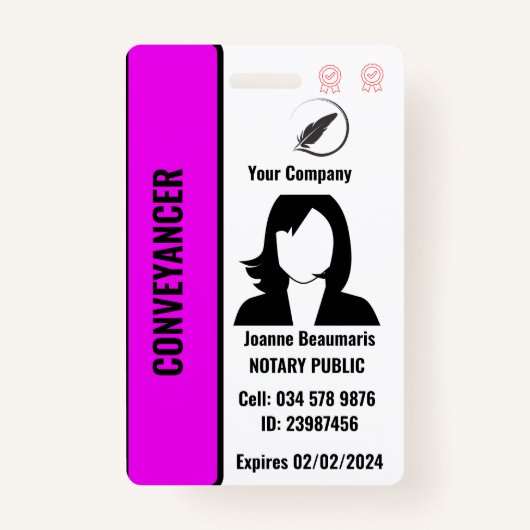 Customized Employee ID Badge Ausweis (Vorderseite)