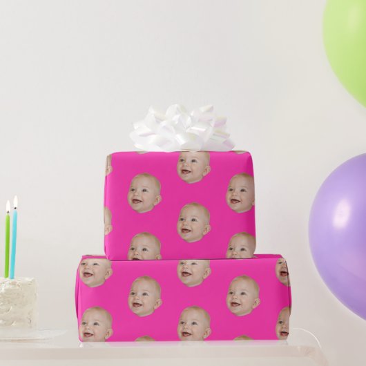 Customized Face 1st 10th 20th 30th Birthday Party Geschenkpapier (Partygeschenke)