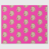 Customized Face 1st 10th 20th 30th Birthday Party Geschenkpapier (Flach)
