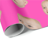Customized Face 1st 10th 20th 30th Birthday Party Geschenkpapier (Rolleneckpunkt)