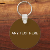 Customized Flying Coffee Saucer Brown Schlüsselanhänger (Rückseite)