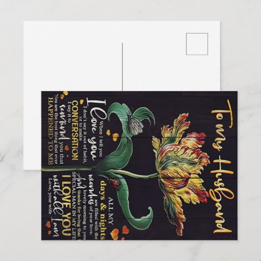 Customized Gift For Husband | Best gift for man Postkarte (Vorne/Hinten)