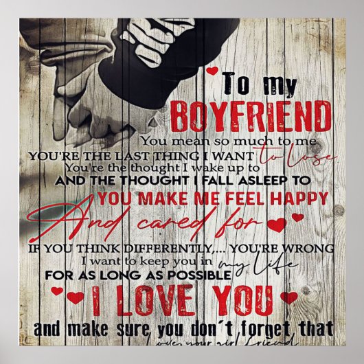 Customized Gift To My Husband, Home Decor Poster (Vorne)