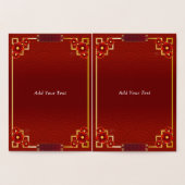 Customized Gold Horse Red Chinese New Year Folienkarte (Innenseite)