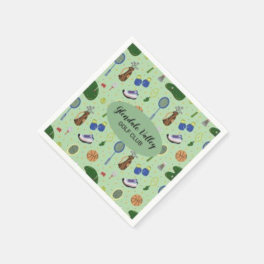 Customized Golf Theme Paper Napkin Serviette (Ecke)