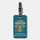 Customized Graduation Cruise Luggage Tag Gepäckanhänger (Vorderseite vertikal)