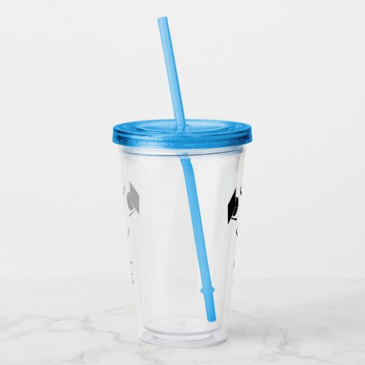 Customized graduation mug with lid acryltrinkbecher (Links)