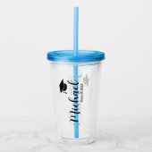 Customized graduation mug with lid acryltrinkbecher (Vorderseite)