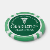 Customized Green Medical School Graduation Party Pokerchips (Einzeln)