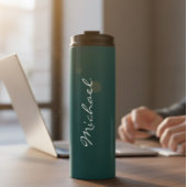 Customized Green Thermal Bottle, teacher gift Thermosbecher