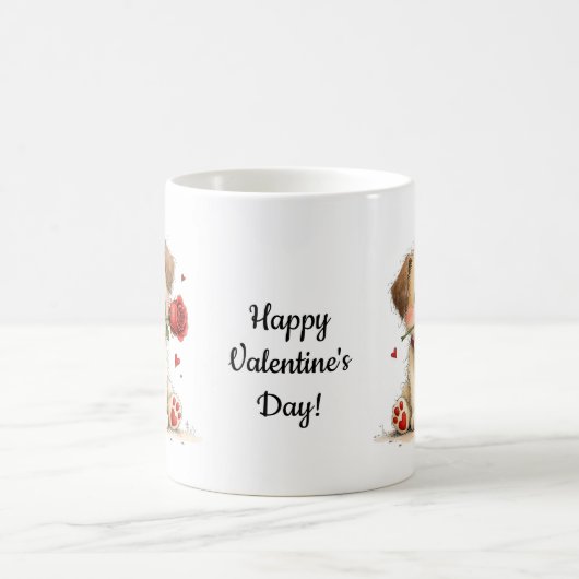 Customized Happy Valentine's Day Mug Kaffeetasse (Mittel)