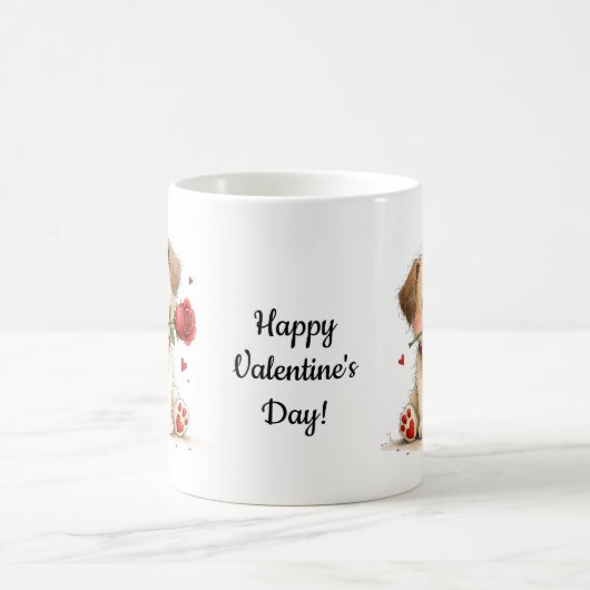 Customized Happy Valentine's Day Mug Kaffeetasse (Mittel)