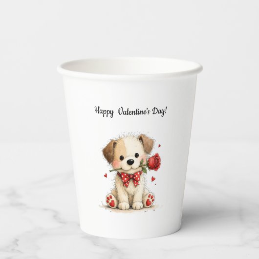 Customized Happy Valentine's Day Mug Pappbecher (Rückseite)