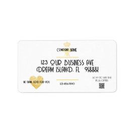 Customized HEART Thank GOD For YOU Business Return Adressaufkleber