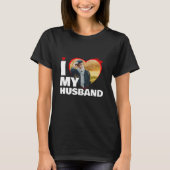 customized I Love My Husband Heart Photo custom  T-Shirt (Vorderseite)