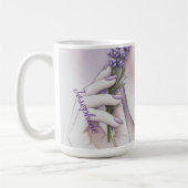 Customized Lavender Purple Woman Elegant Beauty  Kaffeetasse (Links)