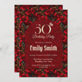 Customized Lilies Aesthetic Milestone Birthday Einladung (Vorne/Hinten)