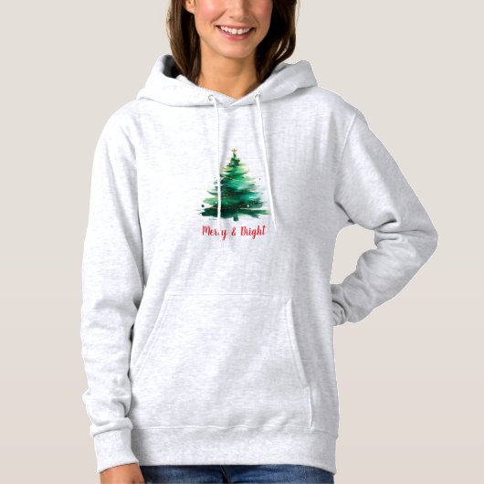 Customized Merry & Bright Women’s Hoodie (Vorderseite)