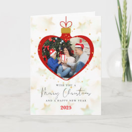 Customized Merry christmas & Happy new Year Photo Karte