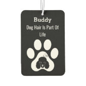 Customized Modern Classic Paw Dog Hair Pet Lovers Autolufterfrischer (Rückseite)