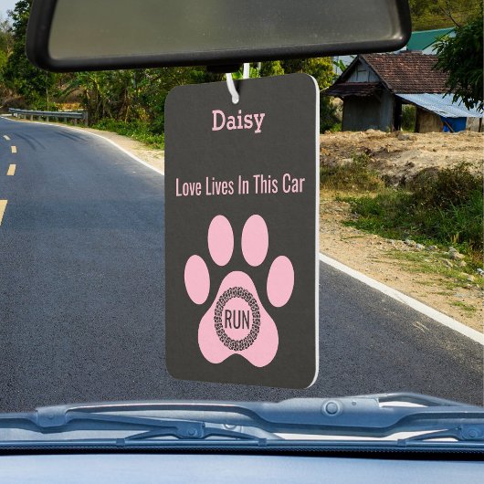 Customized Modern Daisy’s Paw Dog Love Funny Giftn Autolufterfrischer
