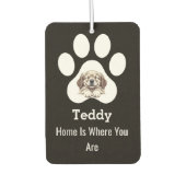 Customized Modern Elegant Funny Dog Paw Pet Lover Autolufterfrischer (Vorderseite)