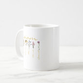 Customized mom children name flower kaffeetasse (Vorderseite Links)