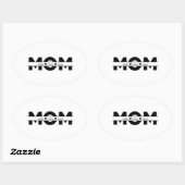 Customized mom children name ovaler aufkleber (Blatt)