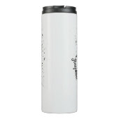 Customized Music Sheet Face Art Black White Artist Thermosbecher (Rückseite)