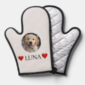 Customized My Dog Photo & Name Oven Mitt Ofenhandschuh (Vorderseite/Rückseite)