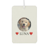Customized My Dog with Photo & Name Air Freshener Autolufterfrischer (Vorderseite)
