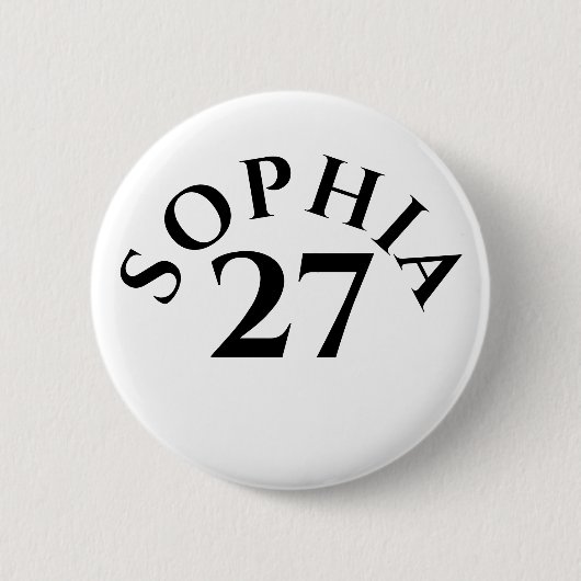 Customized Name and Number Button (Vorderseite)