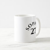 Customized Name and Number Kaffeetasse (VorderseiteRechts)