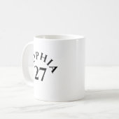 Customized Name and Number Kaffeetasse (Vorderseite Links)