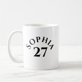 Customized Name and Number Kaffeetasse
